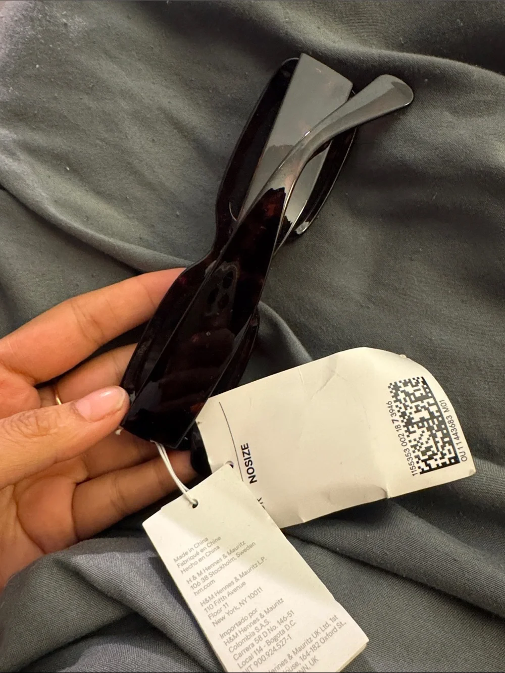 Women's Rectangular Frame Sunglasses - Black